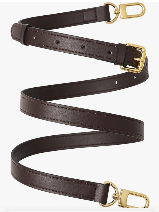 Accessories - NWT 100% Vachetta Leather Adjustable Replacement Strap In Dark Brown
